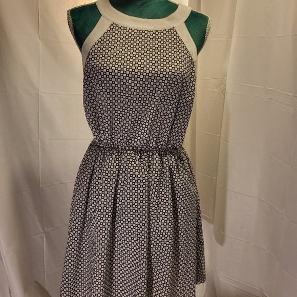 Modcloth Jack by BB Dakota Sleeveless Black & Ivory Print Dress - Picture 2 of 7